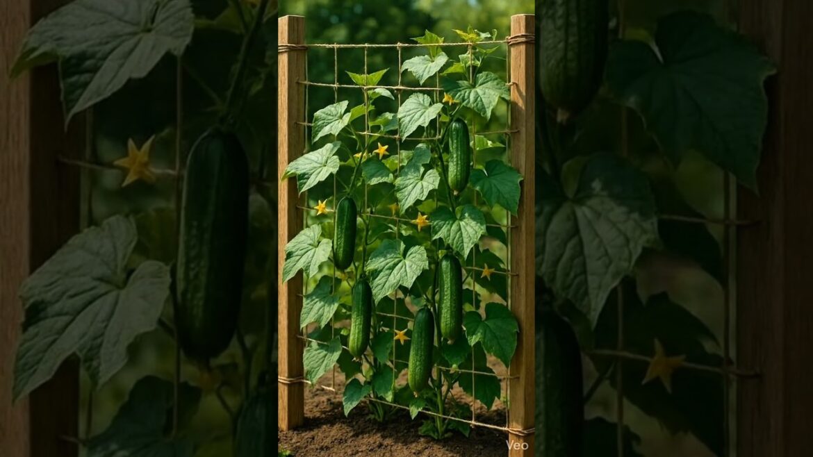 Your Cucumbers Will Grow 3x Better With This #VerticalGardening #GardenTips #DIY Your Cucumbers Will Grow 3x Better With This #VerticalGardening #GardenTips #DIY