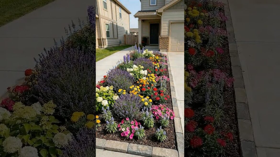 Trash-Filled Garden → Structured Flower Bed 🌸✨