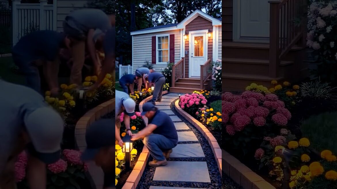 Amazing Front Yard Pathway & Flower Bed Transformation! ✨