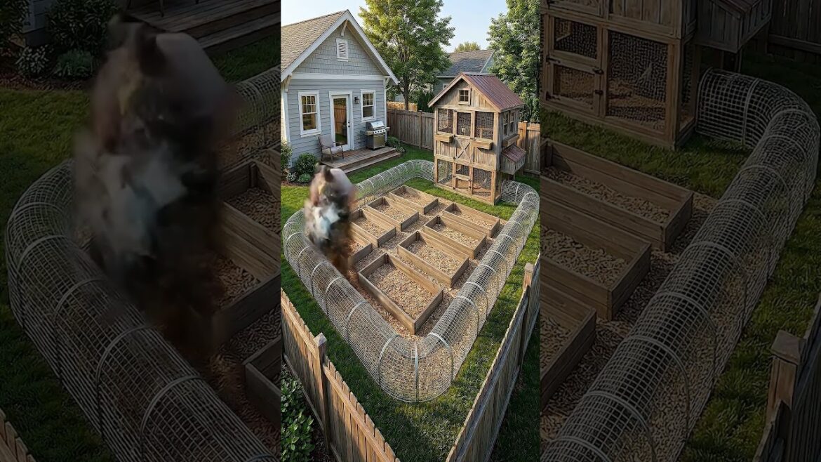 Backyard Chicken Tunnel Garden Transformation