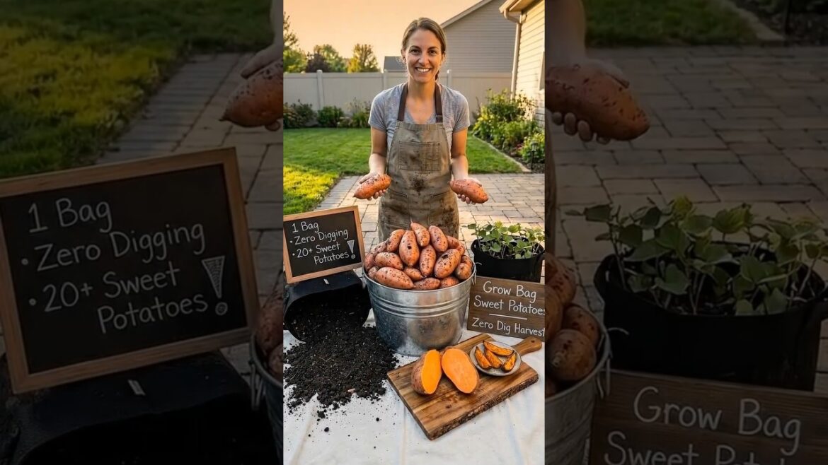 Grow Sweet Potatoes in a Bag (Massive Harvest, No Digging!) #gardeningadvice