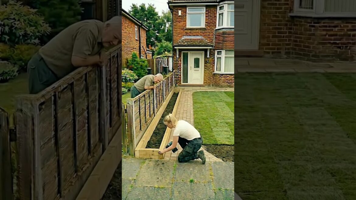 The Ultimate Garden DIY (Neighbor Inspects The Results) #shorts