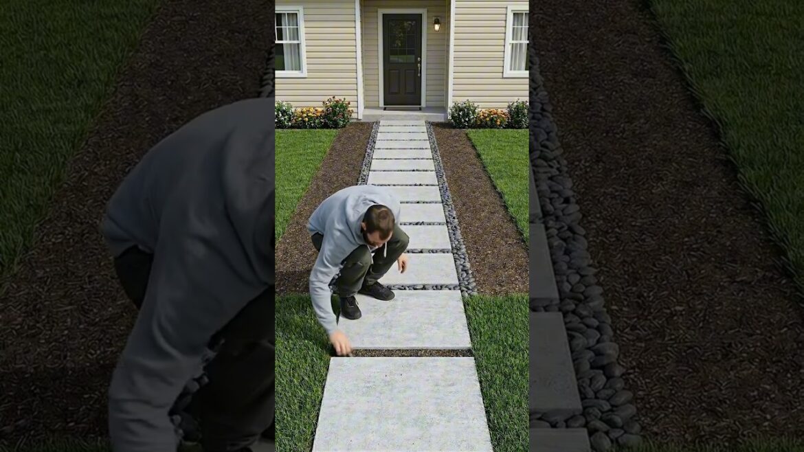 This Front Yard Pathway Transformation Looks So Satisfying