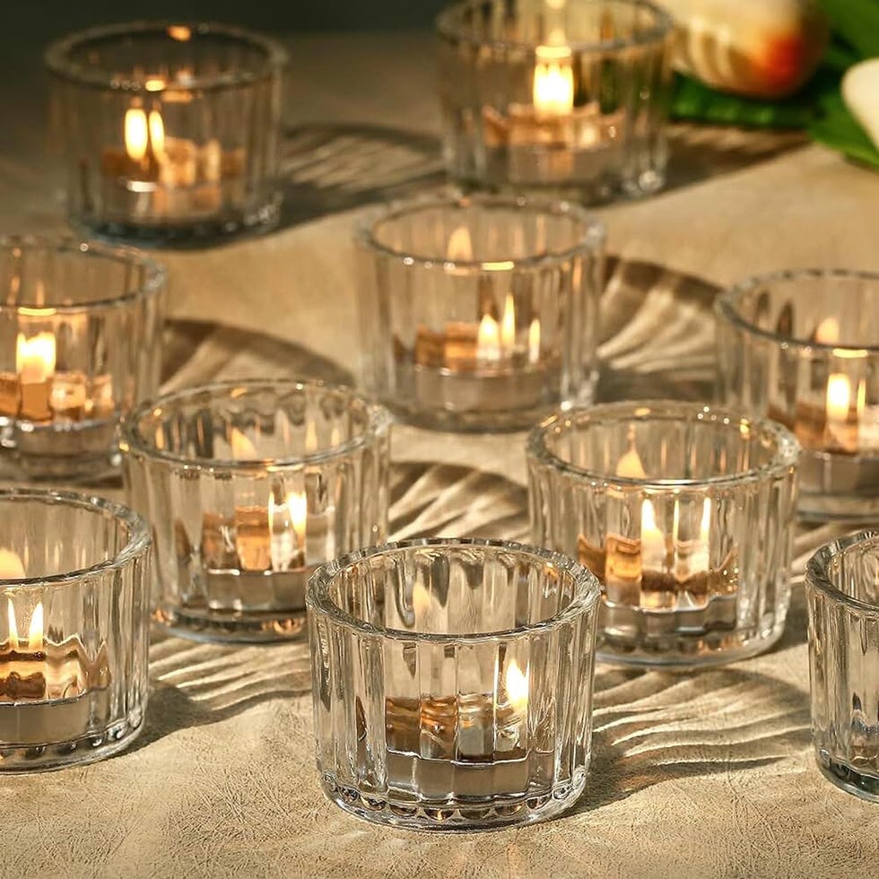 Filltown Clear Tea Light Candle Holders Set of 12