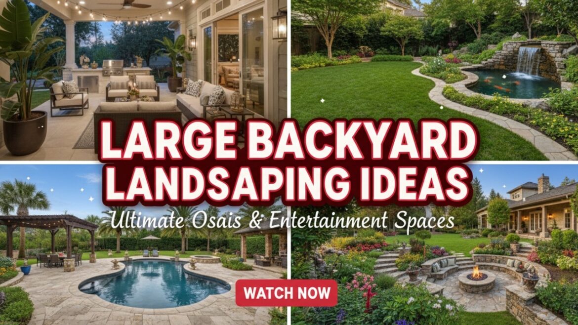Large Backyard Landscaping Ideas 2026 🌳 Stunning Outdoor Living Zones
