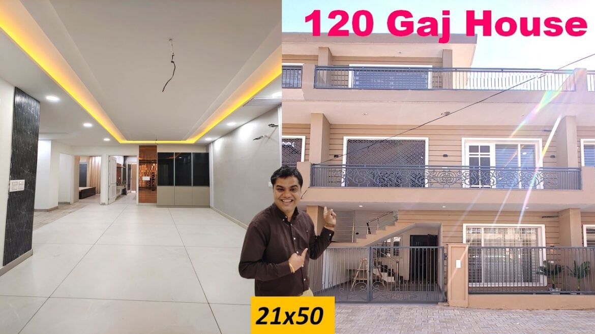 22x50 House Design With Car Parking | 120 gaj house design simple | Small Villa Design