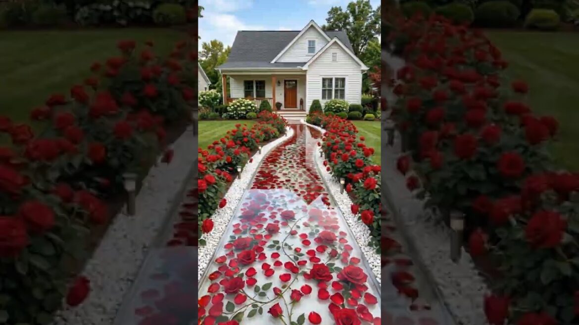 Romantic Rose Garden Path | Stunning Front Yard Design #gardenideas #garden #backyard #gardendesign Romantic Rose Garden Path | Stunning Front Yard Design #gardenideas #garden #backyard #gardendesign