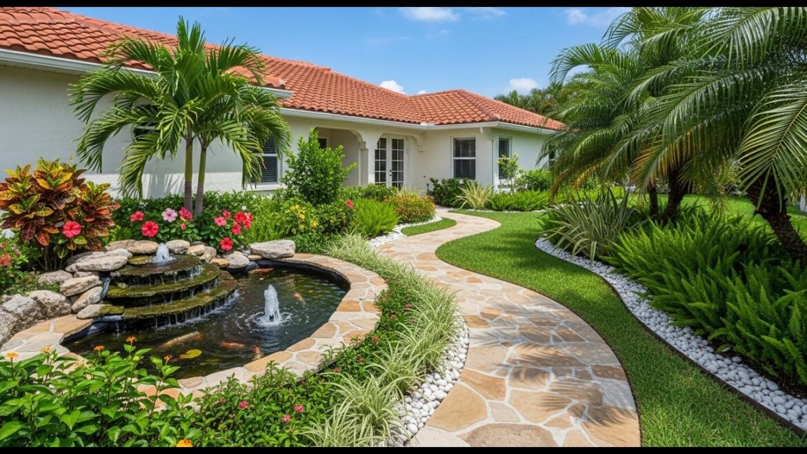 50+Tropical  Front Yard Landscaping Ideas to Turn Your Home