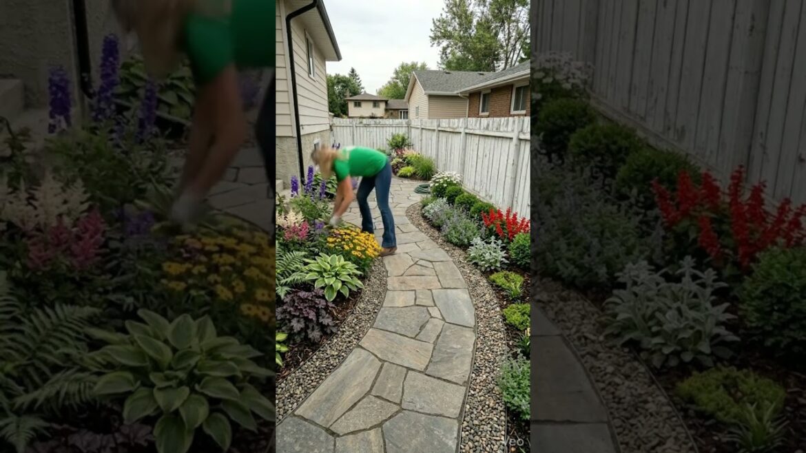From Empty Backyard to a Peaceful Garden Path: Complete DIY #gardendesign