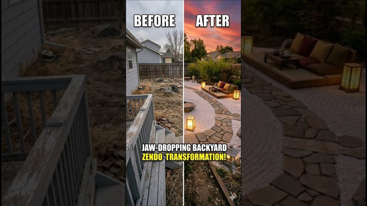 Turning a Boring Backyard into a Peaceful Zen Garden #japanesegarden #gardendesign