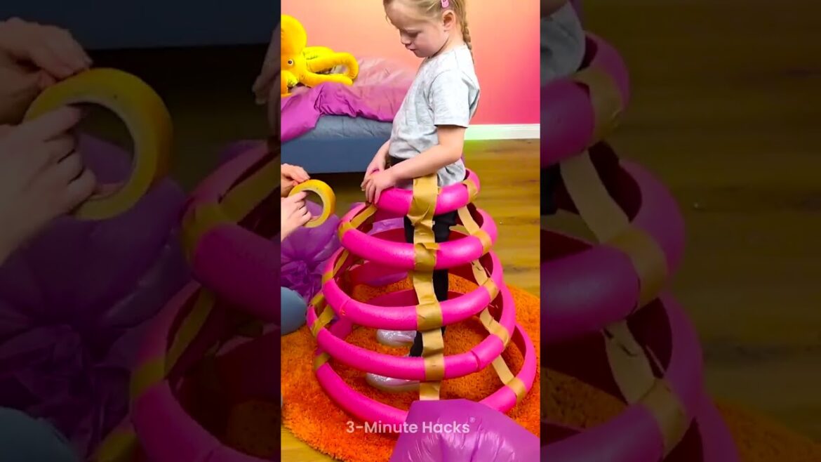 DIY Kid dress from trash bag with air 💨