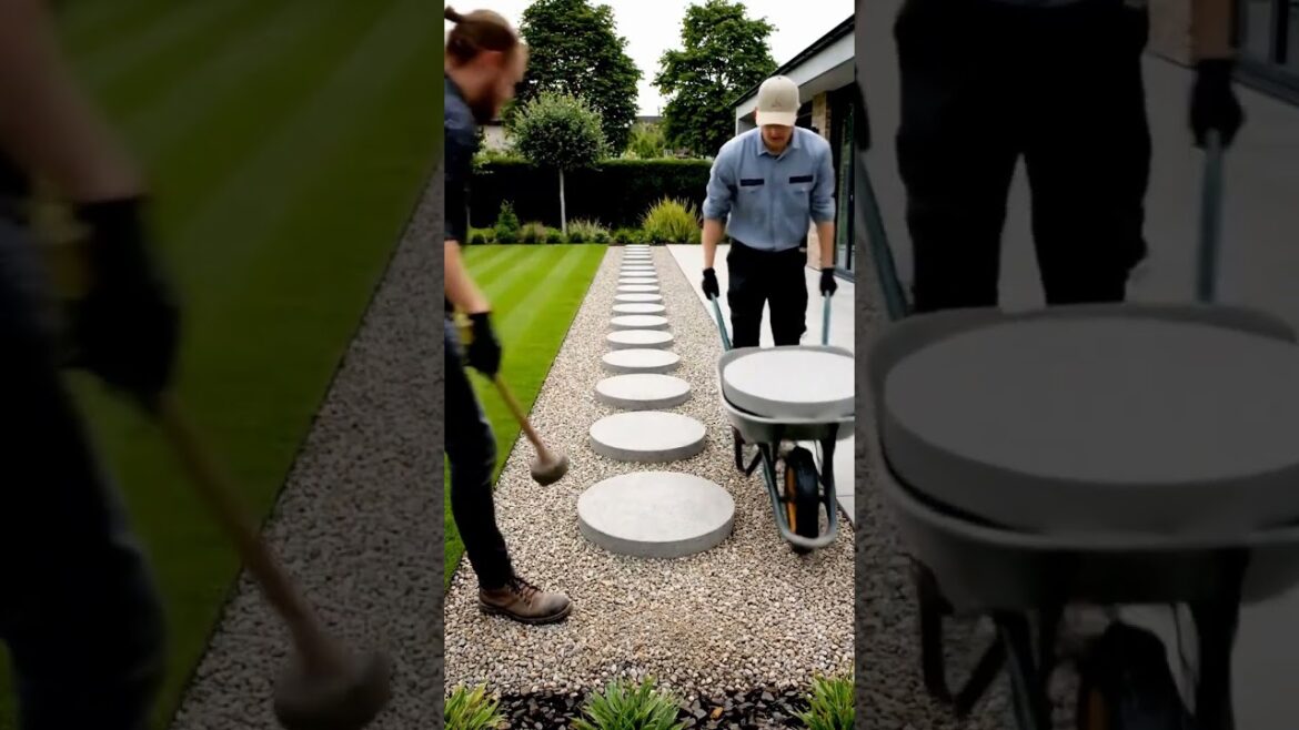 Living Stepping-Disks: Plantable Path Install #landscape #DIY #gardendesign Living Stepping-Disks: Plantable Path Install #landscape #DIY #gardendesign
