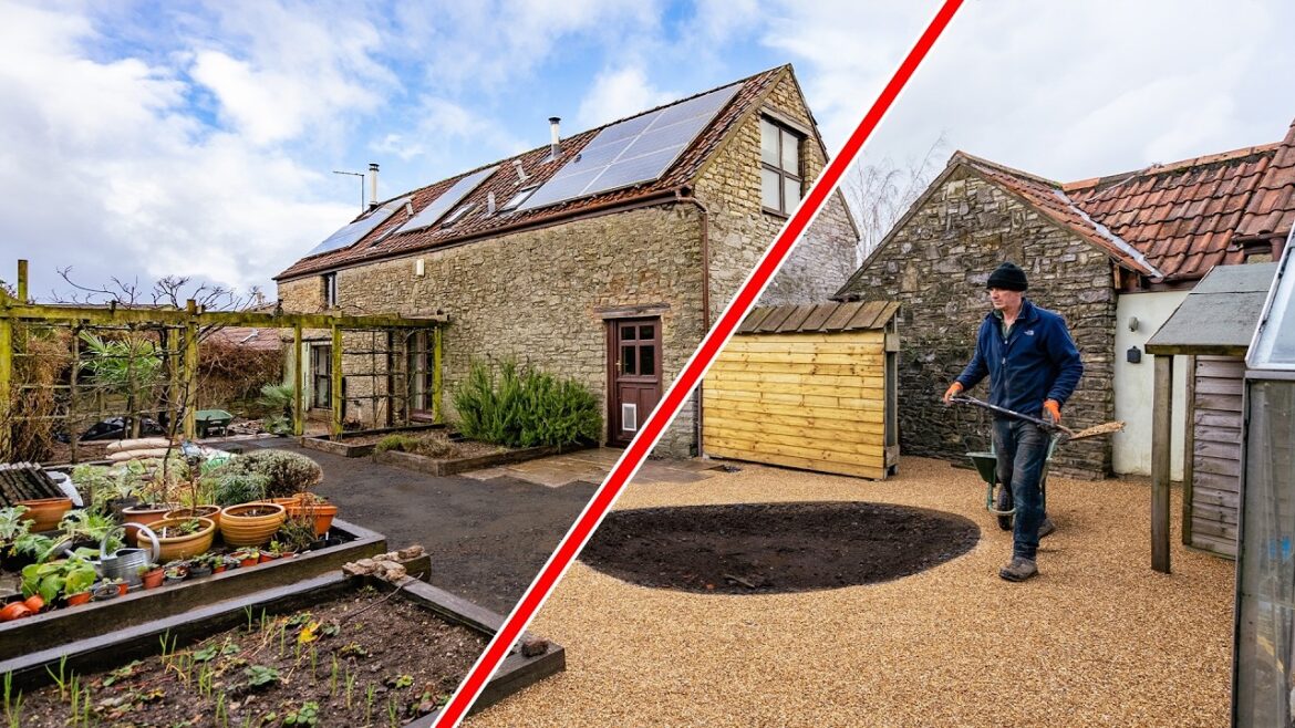Creating a garden - buying plants + levelling the kitchen garden + finishing the gravel