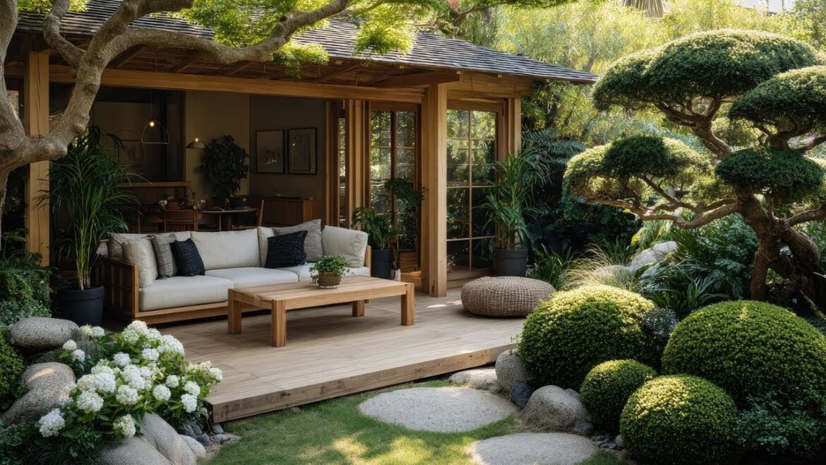 Peaceful Small Garden Design | Rustic Patio and Japanese Entryway Ideas Peaceful Small Garden Design | Rustic Patio and Japanese Entryway Ideas