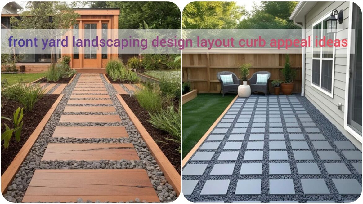 Front Yard landscaping Design layout Curb appeal ideas | Front Yard landscaping ideas on a Budget
