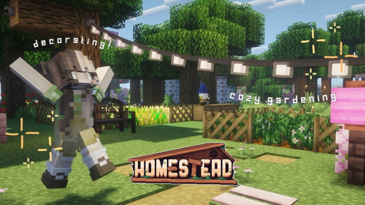 i built a cozy backyard garden in minecraft | homestead modpack ep2 i built a cozy backyard garden in minecraft | homestead modpack ep2