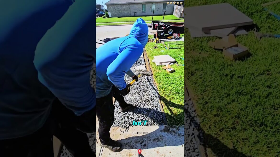 Watch How Pros Turn a Simple Lawn Into a Modern Entry Walkway#landscaping#diylandscaping#diy