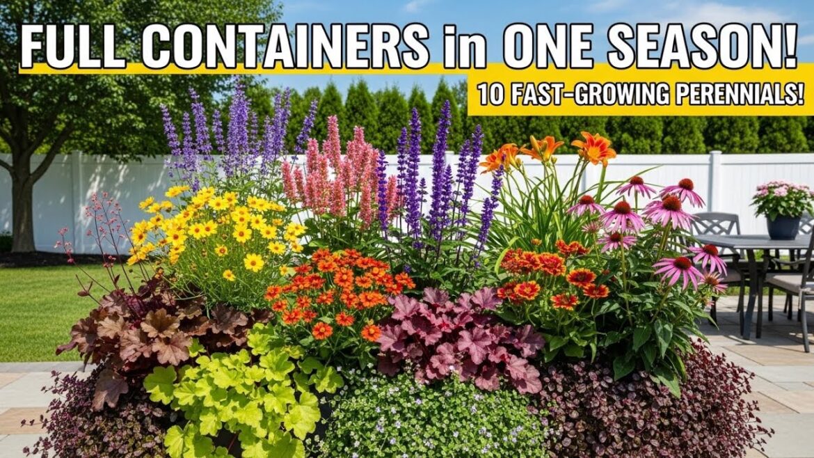 10 Fast Growing Perennials for Container Gardening | Full Containers in One Season
