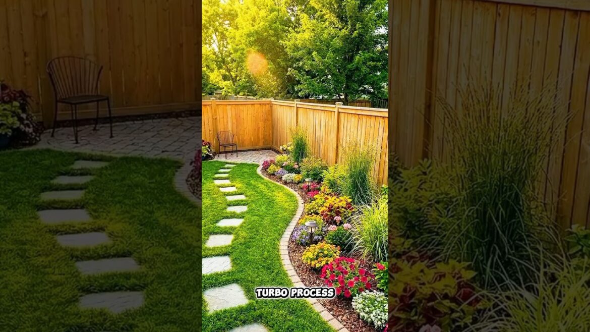 From Grass to Garden Bliss design. #backyardgarden #garden #gardening  #ai #shorts