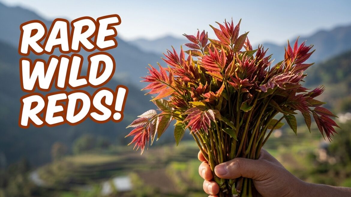 Harvesting Rare Chinese Toon Sprouts From the Mountain! #harvest