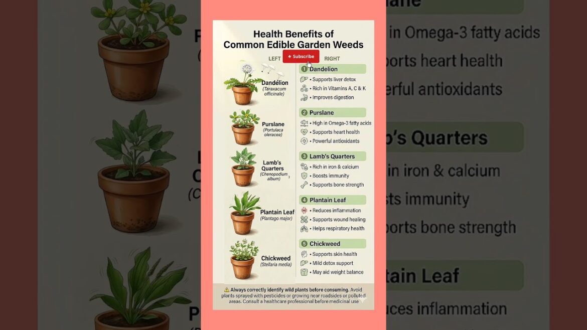 Health Benefits of Common Edible Garden Weeds #shorts #weeds #foodismedicine #veggi  #greensalad