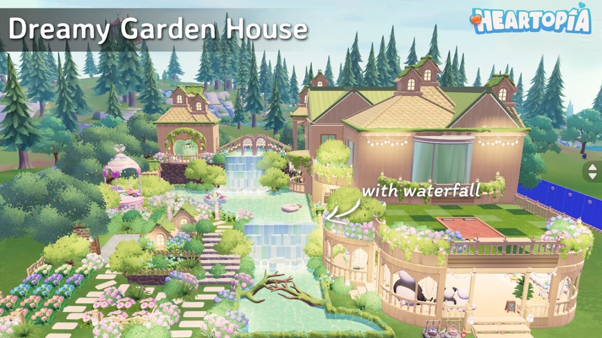 Dreamy Garden House with Waterfall | 15-18 plots build | Heartopia Dreamy Garden House with Waterfall | 15-18 plots build | Heartopia