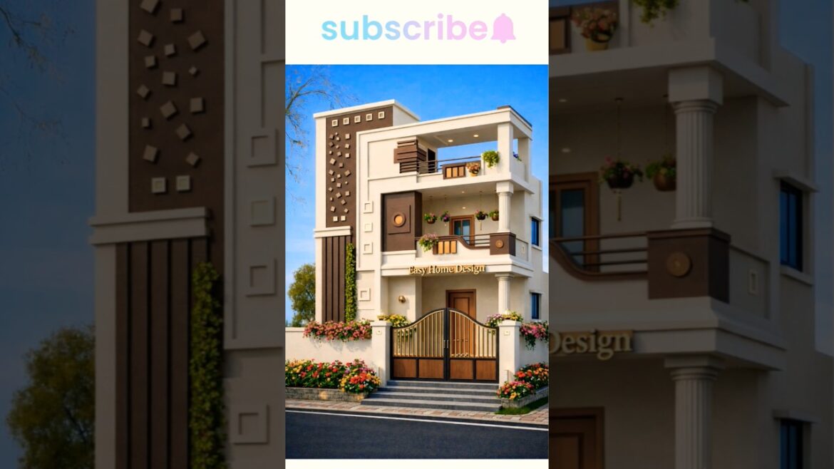 🏡 Beautiful 2 Floor House Design&Garden | Latest Front Elevation 2026 | Simple house #shortsfeed