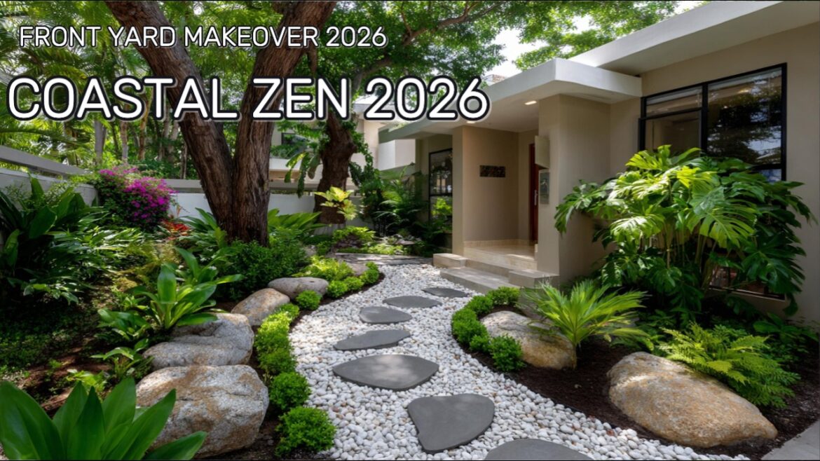 Coastal Zen 2026: Effortless Tropical Front Yard Landscaping