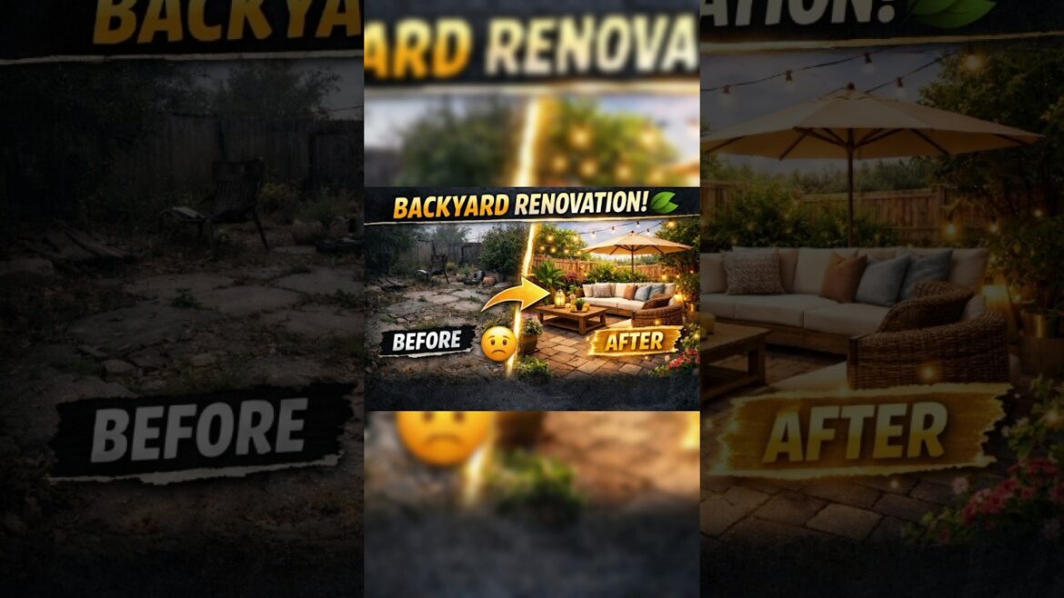 🌿 Backyard Renovation: Abandoned Patio → Luxury Garden Makeover | Before & After #shorts 🌿 Backyard Renovation: Abandoned Patio → Luxury Garden Makeover | Before & After #shorts