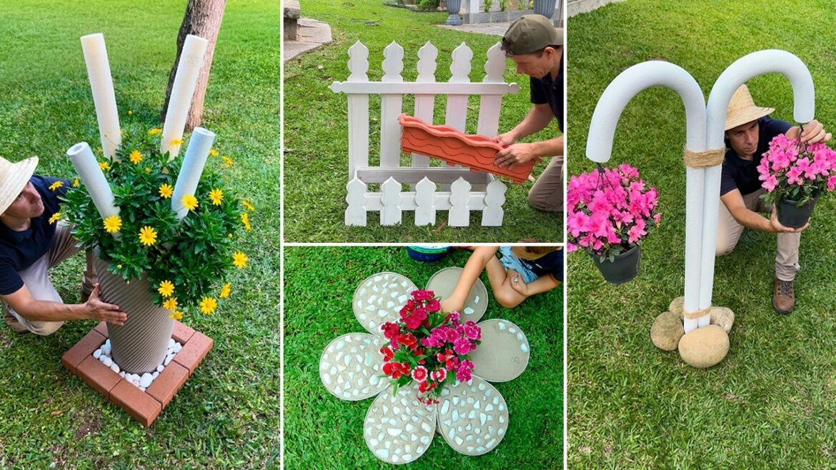 4 Creative Floral Garden Decor Ideas!🌿🌼🌱🌸 4 Creative Floral Garden Decor Ideas!🌿🌼🌱🌸