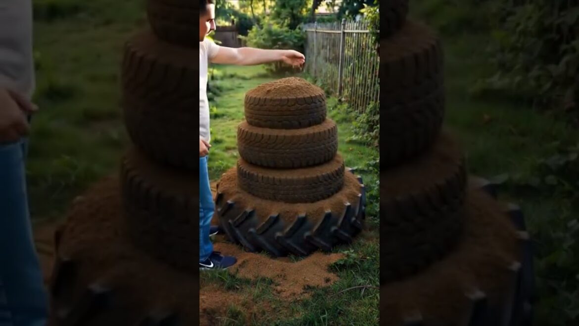 Building a Strawberry Pyramid with Old Tires π | Ultra Realistic Backyard Timelapse Building a Strawberry Pyramid with Old Tires π | Ultra Realistic Backyard Timelapse