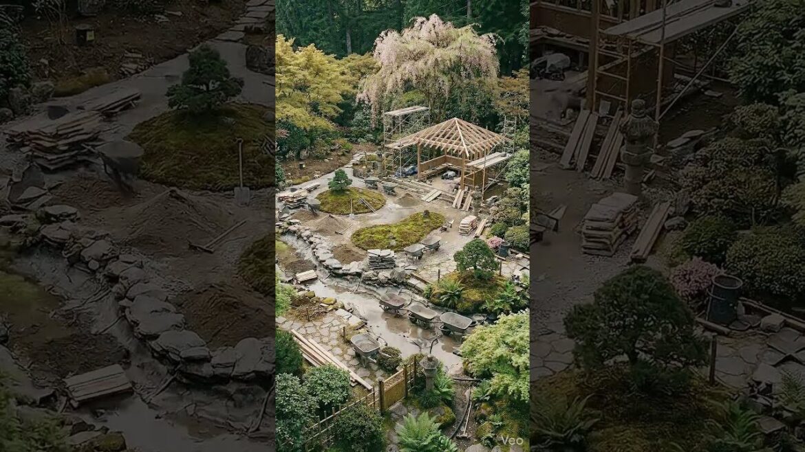 This Empty Backyard Became a Zen Garden #garden #timelapse #viral #youtubeshorts #art #tiktok
