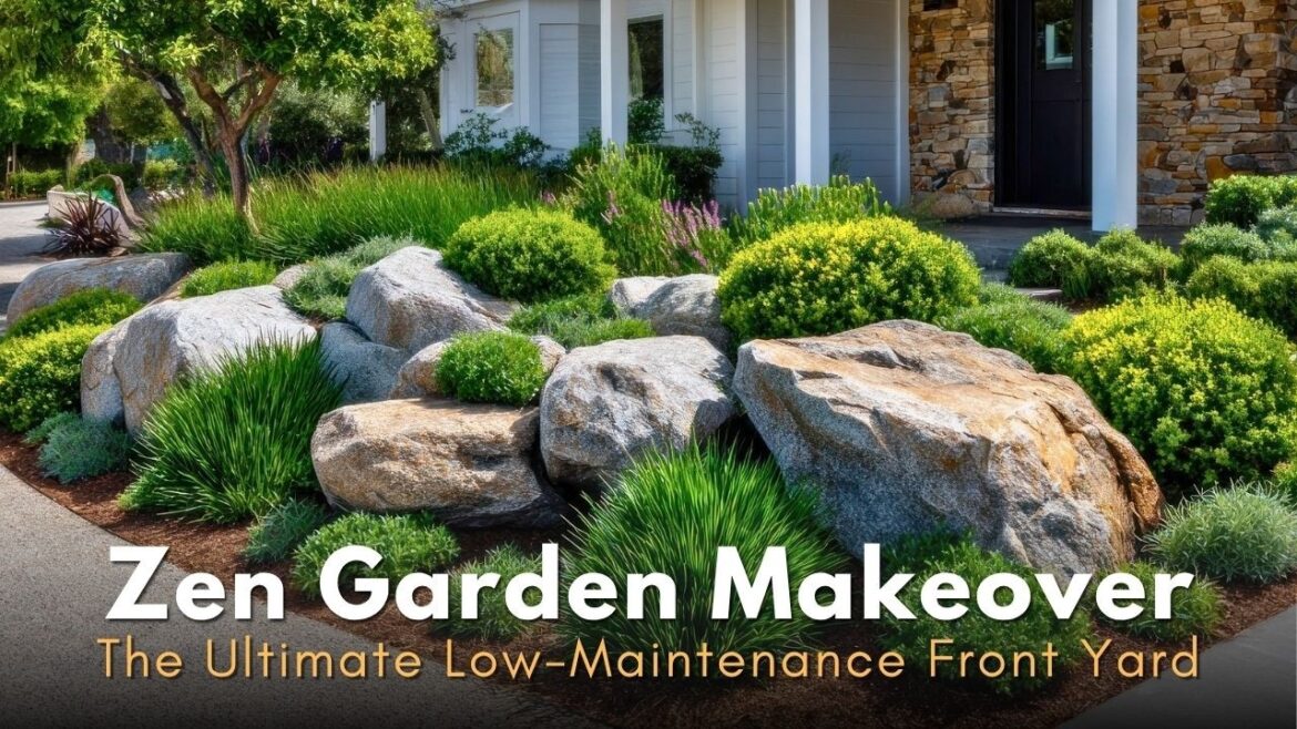 Front Yard Reimagining Replacing Traditional Lawns With Drought Tolerant Japanese Stone Landscapes