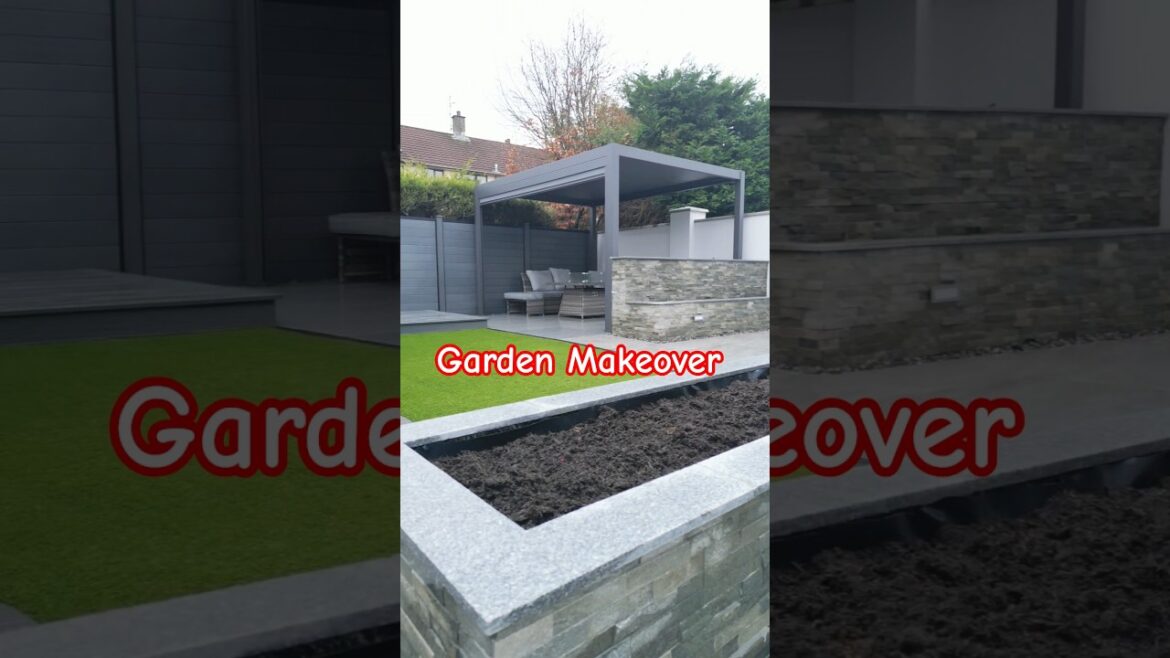 Garden makeover #landscaping #construction #gardenproject #garden #porcelain #howto #dewalt #patio
