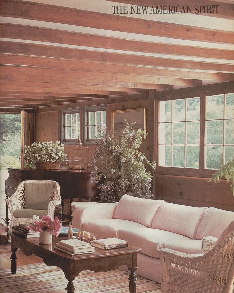 cozy living room with wooden beams and comfortable furniture