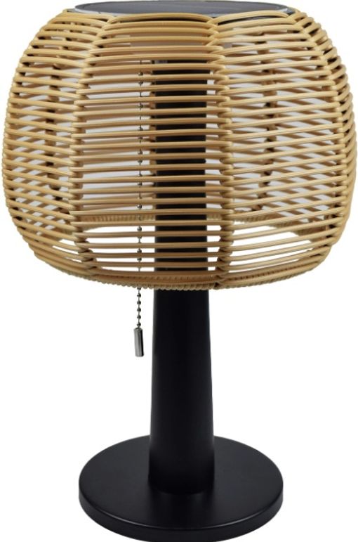 Habitat Warm White Solar Rattan Effect Table Lamp