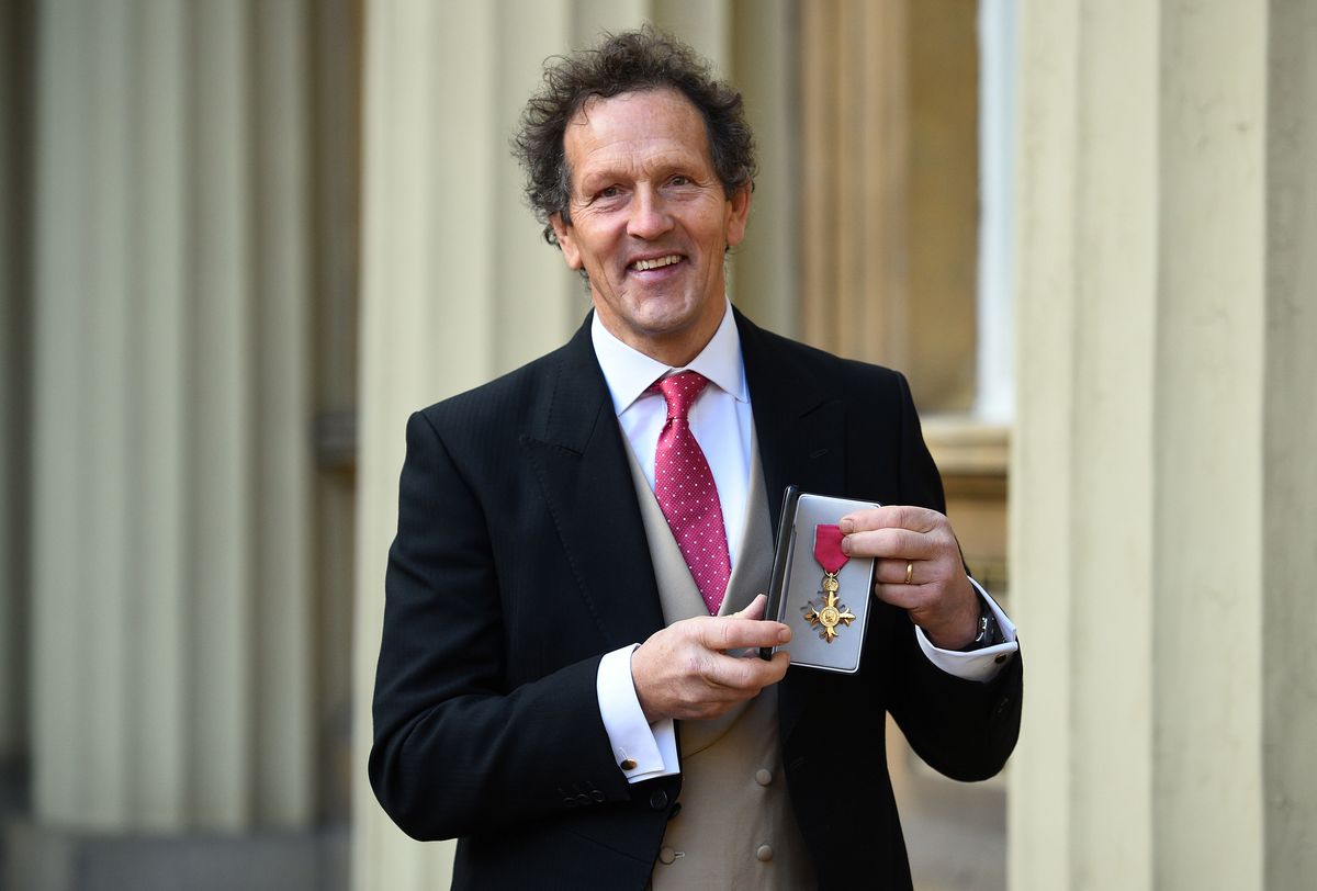 LONDON, UNITED KINGDOM - DECEMBER 20: Monty Don with his OBE, presented to him by the Prince of Wales during an investiture ceremony on December 20, 2018 at Buckingham Palace, London.  (Photo by Kirsty O'Connor – WPA Pool/Getty Images)