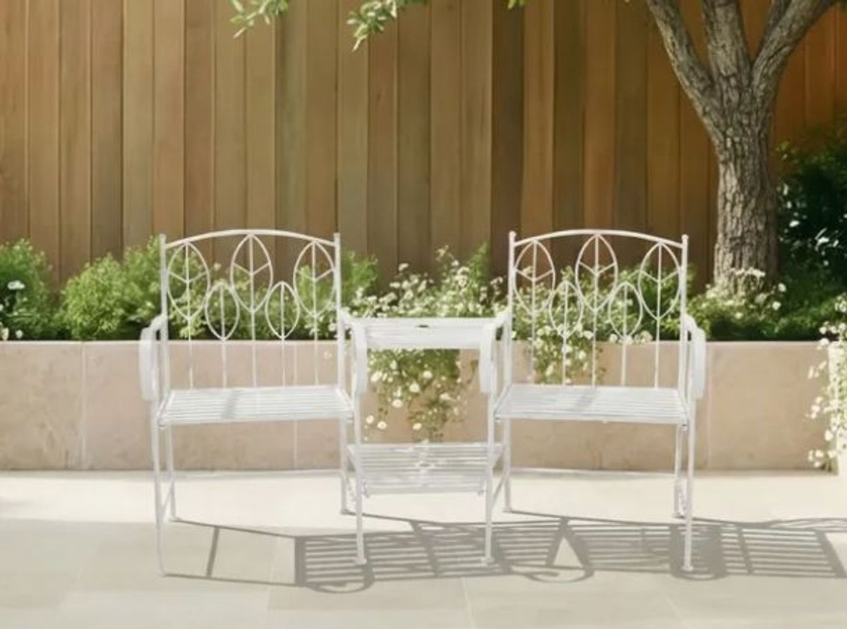 Dunelm's Rustic Leaf Metal Companion Seat Set is new in for summer 2026