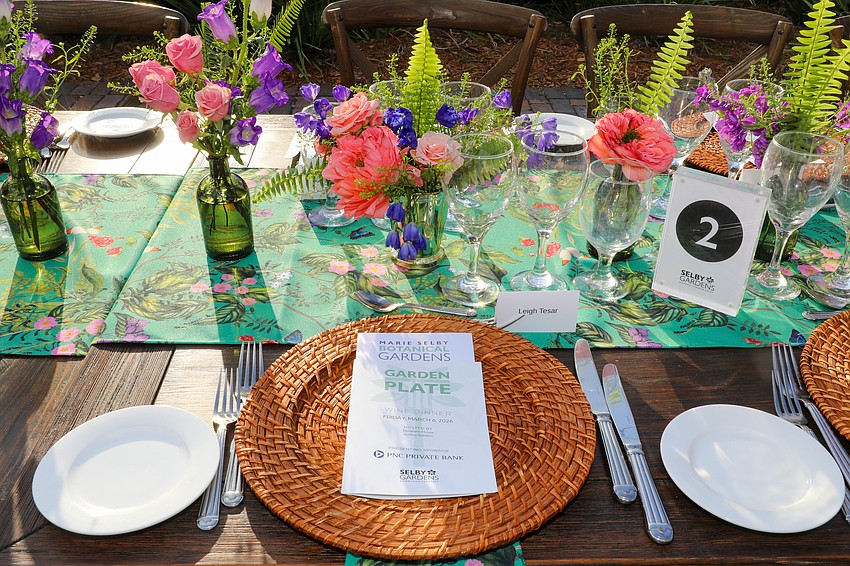 The Annual Garden to Plate Wine Dinner was held at Marie Selby Botanical Gardens on March 6 with 220 guests in attendance.