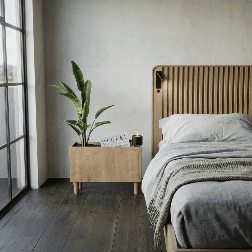 Made a nightstand specifically designed to show off your plant — thoughts?