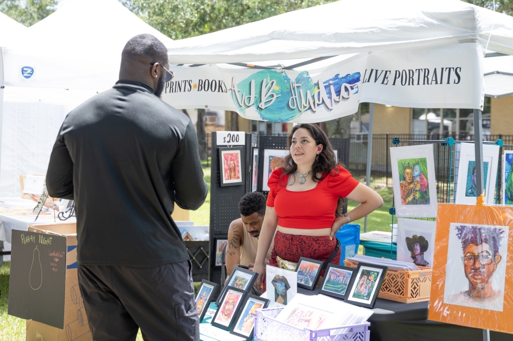 Flower Power Festival, Garden Party: Blossom into springtime with these 8 events Browse through the works of local artists at Pearland's Grand Arts & Eats event. (Courtesy Visit Pearland)