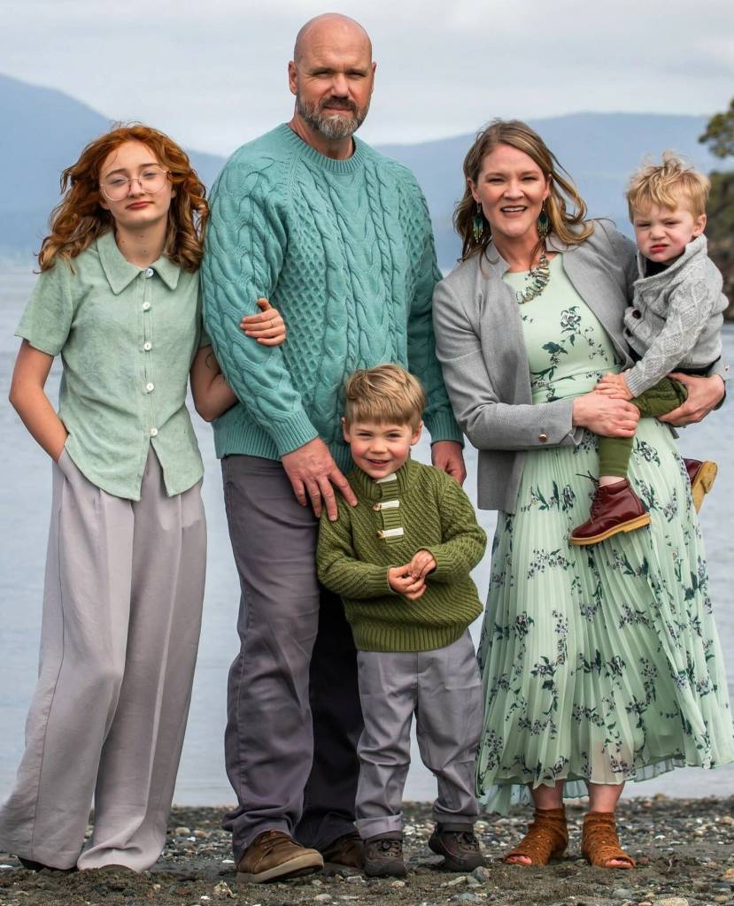 Tending the garden: San Juan Islanders choose community over chaos Contributed photo. Rebecca Hope and her family on Lopez Island.