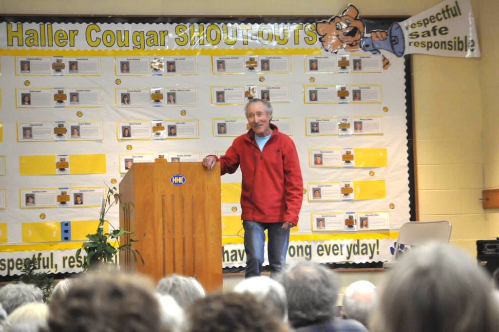 Gala Garden Show another hit, organizers say Sequim Gazette photo by Matthew Nash/ Gardening personality Ciscoe Morris talks to approximately 200 people on March 22 in Helen Haller Elementarys cafeteria as part of the Soroptimist Gala Garden Show. He shared gardening tips, funny stories, and gave away plants.