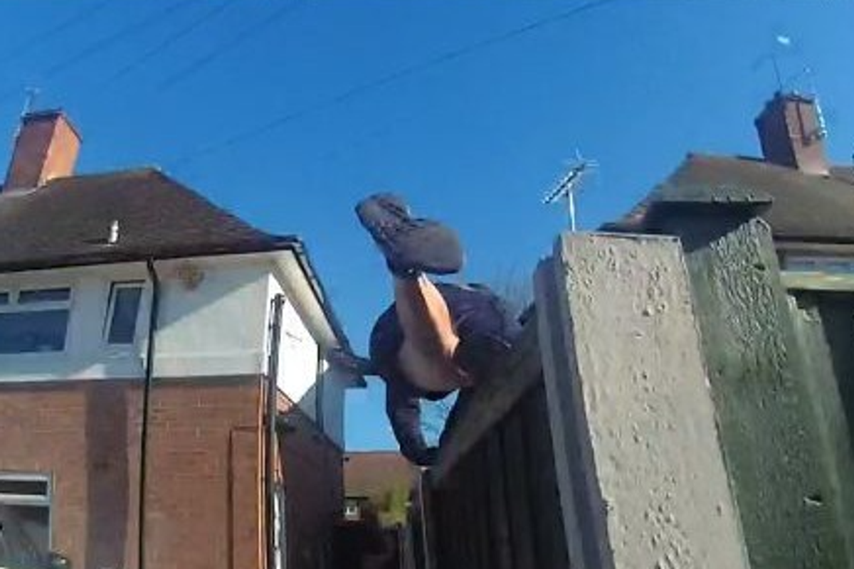 Gareth Gilson jumped over a fence to try evade police but was caught shortly afterwards
