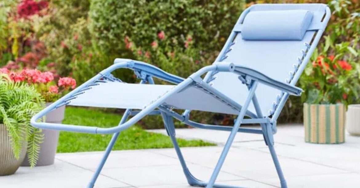 Dunelm's 'comfy' £35 garden lounger is ideal for spring