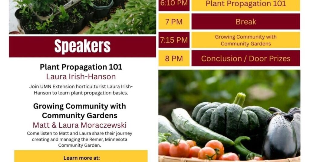 Kandiyohi County Extension Master Gardener Volunteer Program "Garden Gathering" (April 28, tickets available now) | Calendar