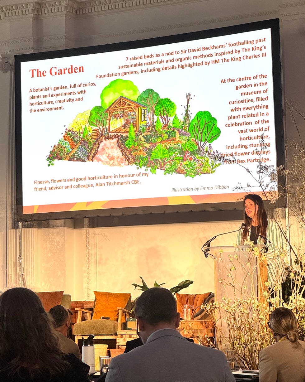 presentation slide about a botanical garden concept