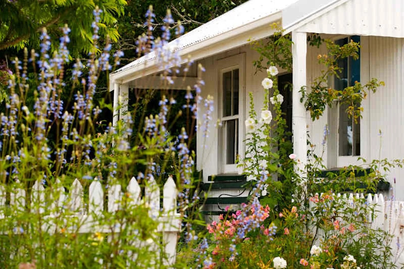 Garden and cottage.