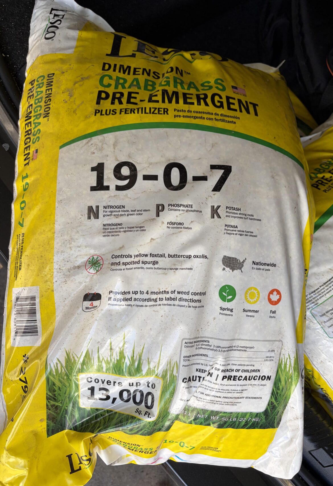 Lesco pre-emergent clearance: Danvers MA