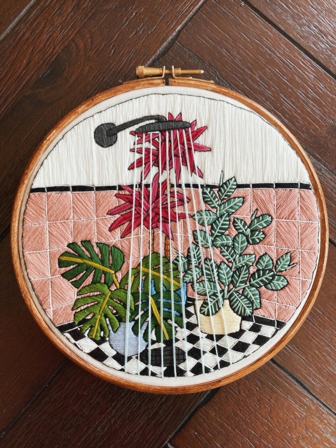 Plants in shower